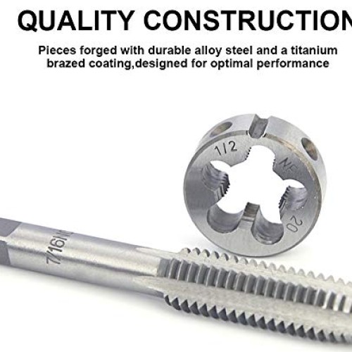 NORTOOLS Alloy Steels Tap and Die Set SAE Inch Sizes Essential Thr...