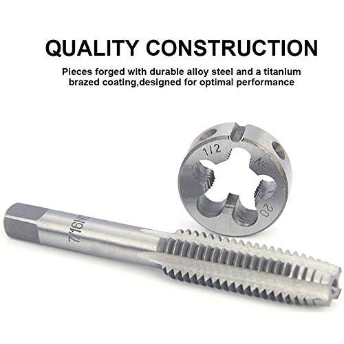 NORTOOLS Alloy Steels Tap and Die Set SAE Inch Sizes Essential Thr...