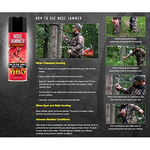 Nose Jammer Natural Scent-Masking Aerosol Field Spray, 8 oz.