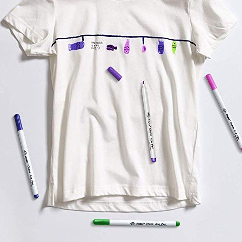 5 Color Fabric Marking Pens Multi-Color Water Soluble Erasable Pen...