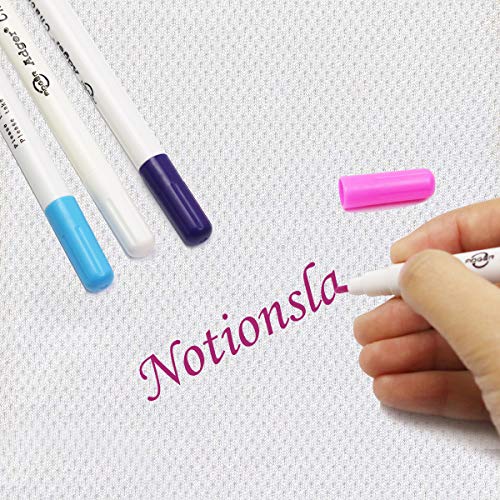 5 Color Fabric Marking Pens Multi-Color Water Soluble Erasable Pen...