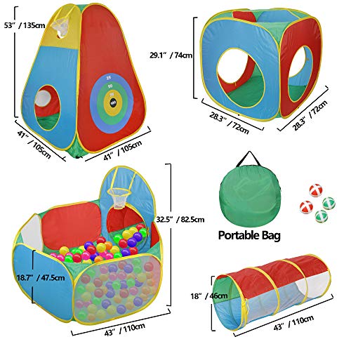 Nova Microdermabrasion Pop Up Play Tent with Tunnel , Ball Pit Pla...