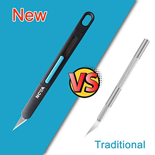 Nova Precision Craft & Hobby Knife, Premium Safety Cutter for Trim...