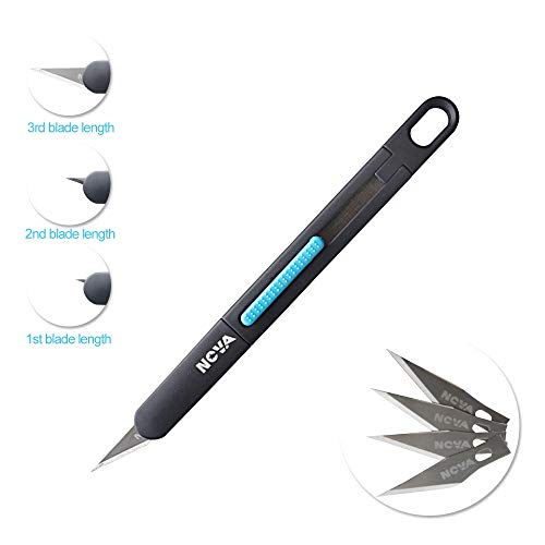 Nova Precision Craft & Hobby Knife, Premium Safety Cutter for Trim...
