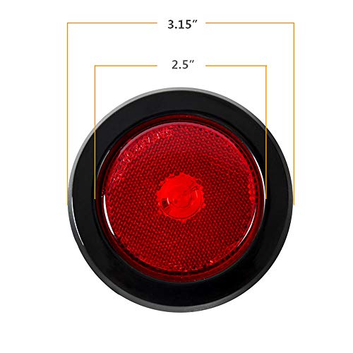 NOVALITE 5X 2.5’’ Round Red Trailer LED Side Marker Lights, Sealed...