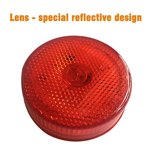 NOVALITE 5X 2.5’’ Round Red Trailer LED Side Marker Lights, Sealed...