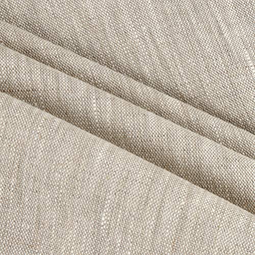 Noveltex Fabrics European 100% Washed Slub Linen Fabric, Oatmeal