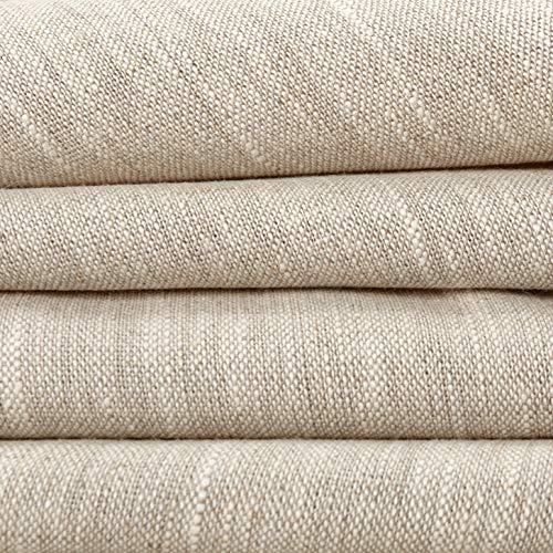 Noveltex Fabrics European 100% Washed Slub Linen Fabric, Oatmeal