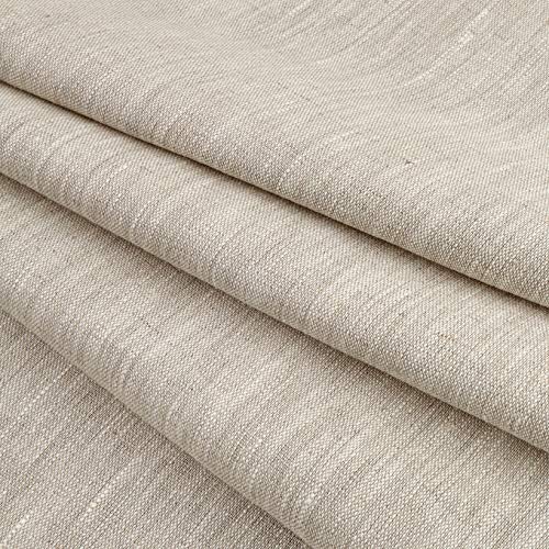 Noveltex Fabrics European 100% Washed Slub Linen Fabric, Oatmeal