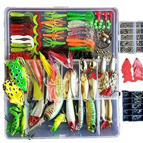 Topconcpt 275pcs Freshwater Fishing Lures Kit Fishing Tackle Box w...