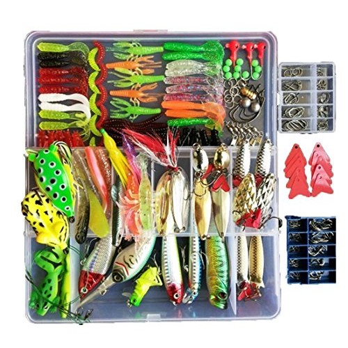 Topconcpt 275pcs Freshwater Fishing Lures Kit Fishing Tackle Box w...