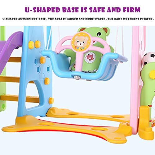 6 in 1 Toddler Mountaineering and Swing Set Kids Slide Swing Plays...