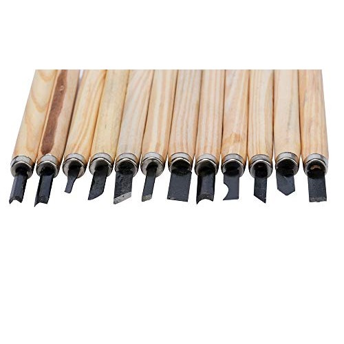 NszzJixo9 12Pcs Wood Carving Hand Chisel Woodworking Tool Set Wood...