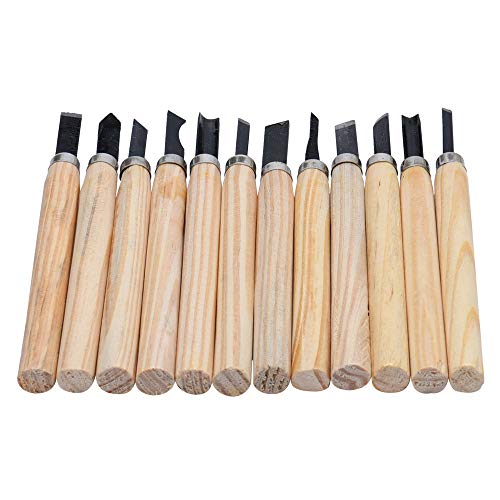 NszzJixo9 12Pcs Wood Carving Hand Chisel Woodworking Tool Set Wood...