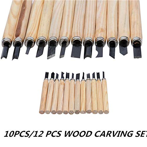 NszzJixo9 12Pcs Wood Carving Hand Chisel Woodworking Tool Set Wood...