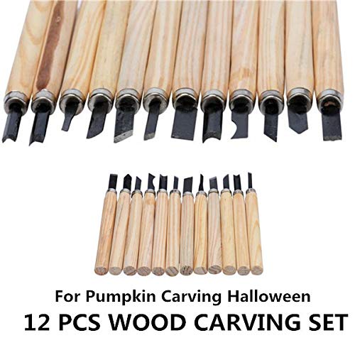 NszzJixo9 12Pcs Wood Carving Hand Chisel Woodworking Tool Set Wood...
