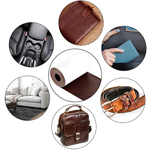 2 Pieces Leather Tape 3 x 60 Inch Self-Adhesive Leather Repair Pat...