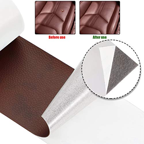 2 Pieces Leather Tape 3 x 60 Inch Self-Adhesive Leather Repair Pat...