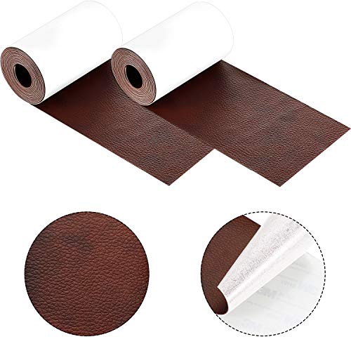 2 Pieces Leather Tape 3 x 60 Inch Self-Adhesive Leather Repair Pat...