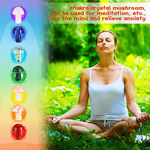 20 Pieces Crystal Mushroom Sculpture Decor Hand Making Mini Mushro...