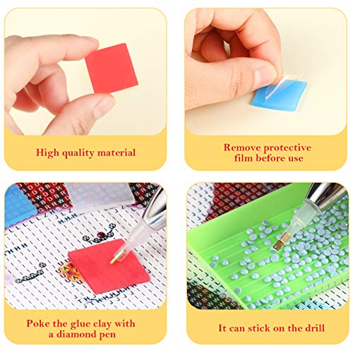 80 Pieces DIY Painting Glue Clay Diamond Painting Glue Clay Colorf...