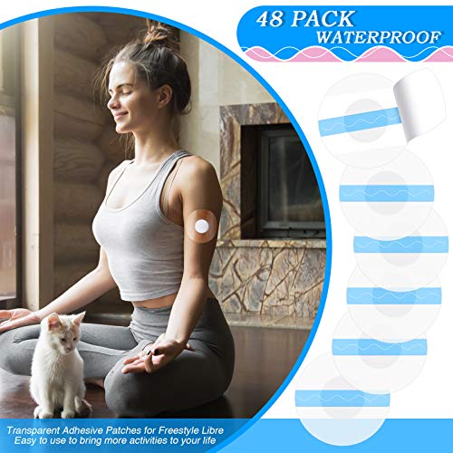 Nuanchu 48 Pack Sensor Covers Compatible with Freestyle Libre 1/2/...