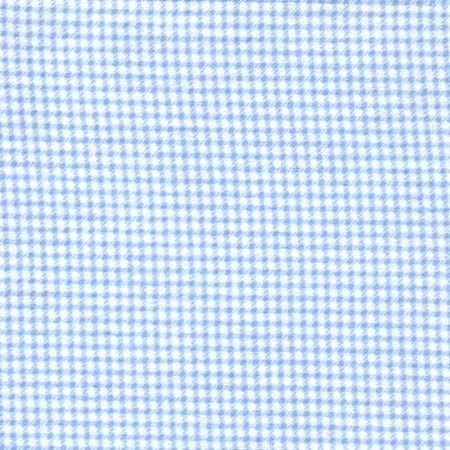 Blue Gingham 100% Cotton Flannel Fabric by The Yard Made in USA