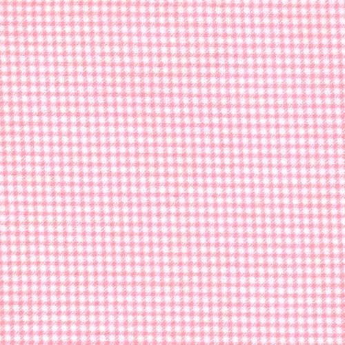 Gingham - Pink - 100% Cotton Flannel Fabric by The Yard Made in USA