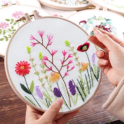 Embroidery Beginner Kits for Adults Kids Nuberlic 3 Pack Cross Sti...