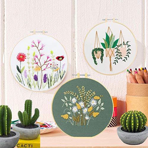 Embroidery Beginner Kits for Adults Kids Nuberlic 3 Pack Cross Sti...