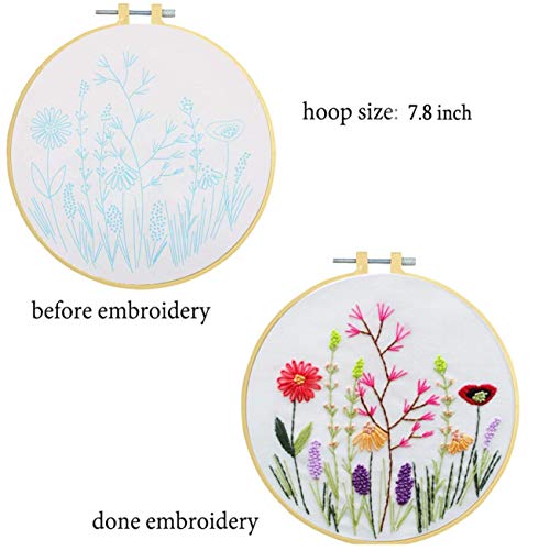 Embroidery Beginner Kits for Adults Kids Nuberlic 3 Pack Cross Sti...