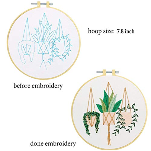 Embroidery Beginner Kits for Adults Kids Nuberlic 3 Pack Cross Sti...
