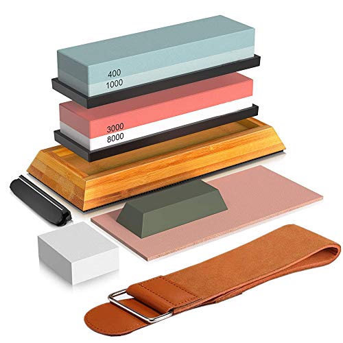 Knife Sharpening Stone Kit, Whetstone Knife Sharpener Stone Set,4 ...