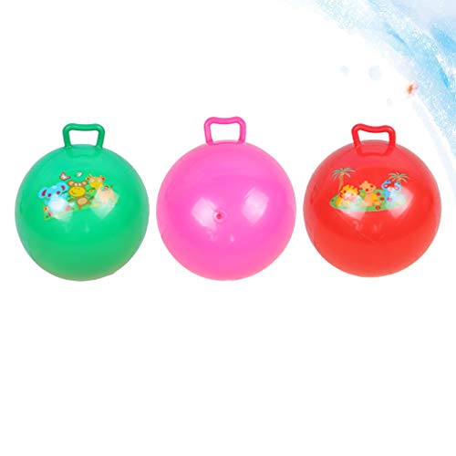 NUOBESTY 3Pcs Kids Hopper Ball 25cm Jumping Bouncing Ball Inflatab...