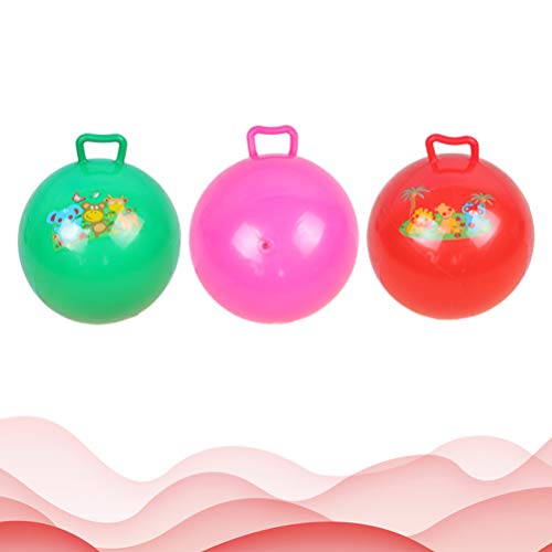 NUOBESTY 3Pcs Kids Hopper Ball 25cm Jumping Bouncing Ball Inflatab...
