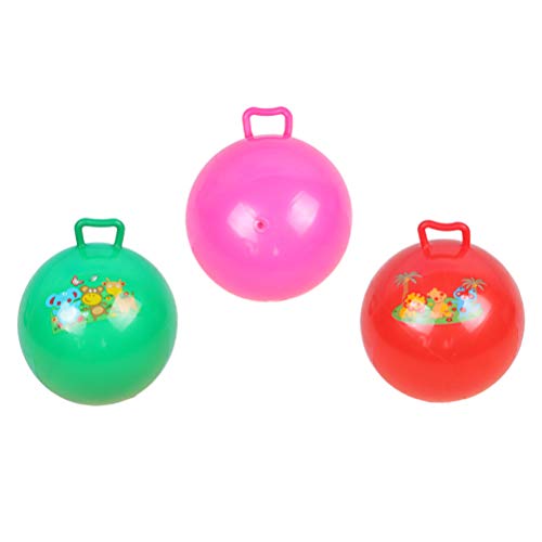 NUOBESTY 3Pcs Kids Hopper Ball 25cm Jumping Bouncing Ball Inflatab...