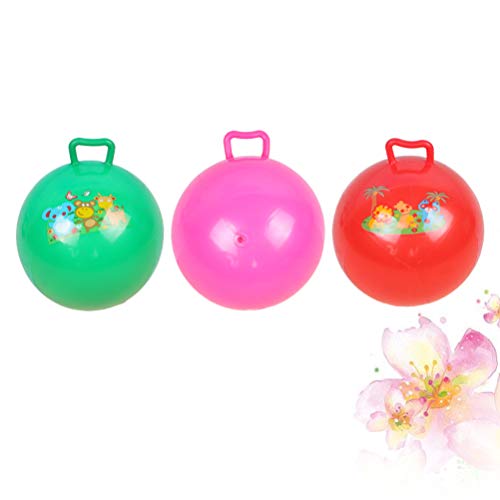 NUOBESTY 3Pcs Kids Hopper Ball 25cm Jumping Bouncing Ball Inflatab...
