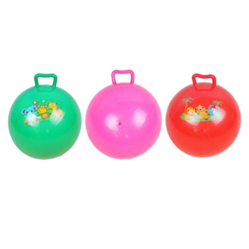 NUOBESTY 3Pcs Kids Hopper Ball 25cm Jumping Bouncing Ball Inflatab...
