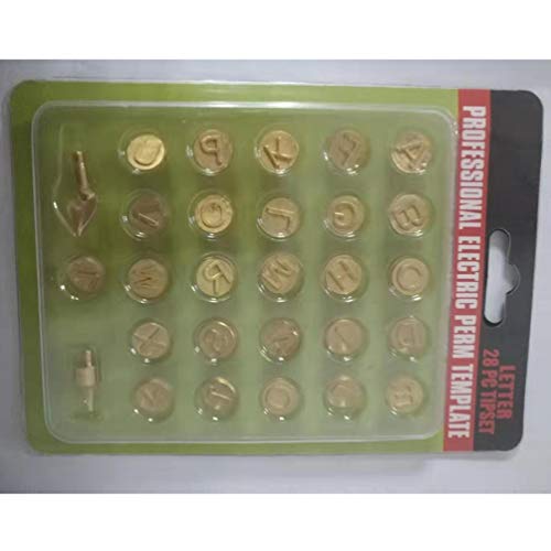 NUOBESTY Capital Letter Iron Stamp Set 3x3cm, Golden Mini Hotstamp...