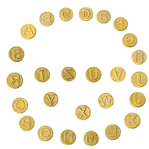 NUOBESTY Capital Letter Iron Stamp Set 3x3cm, Golden Mini Hotstamp...