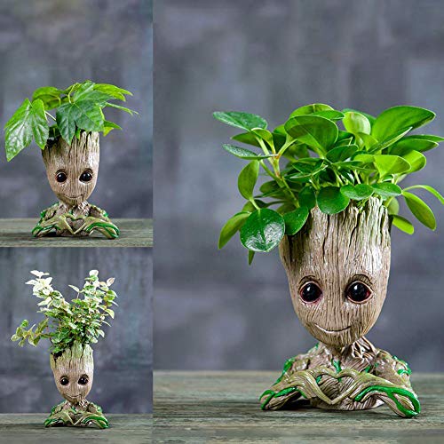 Baby Groot Flower Pot, Nuokexin Flowerpot Treeman Heart-Shaped Gro...