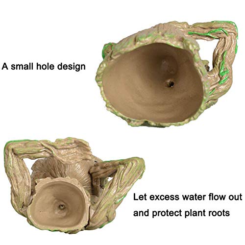 Baby Groot Flower Pot, Nuokexin Flowerpot Treeman Heart-Shaped Gro...