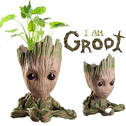 Baby Groot Flower Pot, Nuokexin Flowerpot Treeman Heart-Shaped Gro...