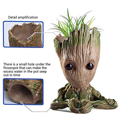 Baby Groot Flower Pot, Nuokexin Flowerpot Treeman Heart-Shaped Gro...