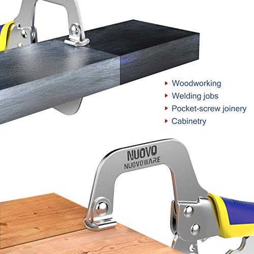 Nuovoware Locking C-Clamp Set 3 Pack, 6 + 9 + 11 Heavy Duty Erg...