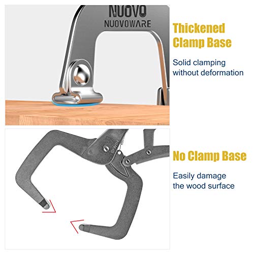 Nuovoware Locking C-Clamp Set 3 Pack, 6 + 9 + 11 Heavy Duty Erg...
