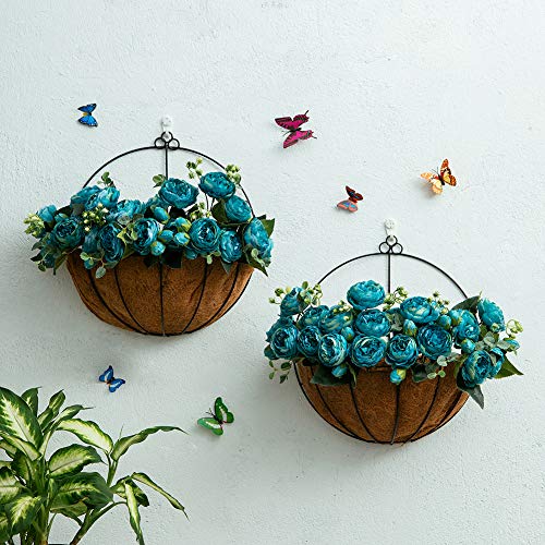 Nuptio 4 Pcs Hanging Wall Planter Wall Mounted Planters, Wall Hang...