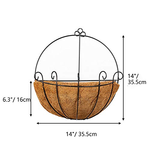 Nuptio 4 Pcs Hanging Wall Planter Wall Mounted Planters, Wall Hang...