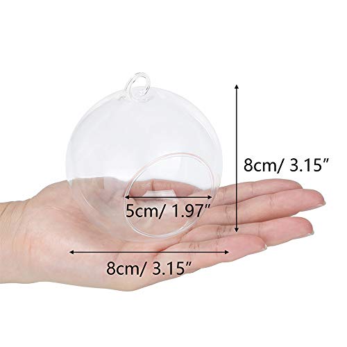 Nuptio Pcs of 8 Hanging Glass Terrarium Air Plant Candle Holders H...