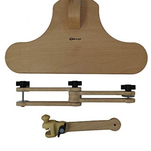 Nurge Premium Adjustable Embroidery Seat Stand - Hand Polished Nat...